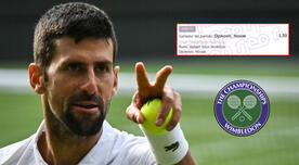 Peruano sueña con Novak Djokovic ganando Wimbledon y apuesta BILLETÓN a su próximo partido