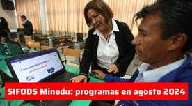 Sifods - Minedu: programas disponibles en agosto 2024 para formación de docentes