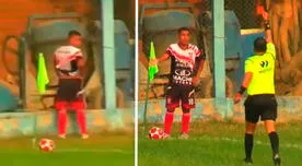 Copa Perú: Futbolista fue EXPULSADO por orinar previo a un tiro de esquina - VIDEO