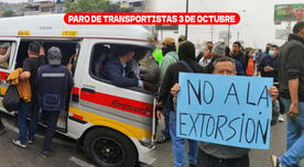 ¿Este jueves 3 de octubre hay paro de transportistas en Lima y Callao? Gremio toma tajante decisión