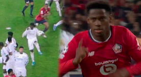 ¡Golpe al vigente campeón! Lille marcó GOL de penal para el 1-0 contra Real Madrid - VIDEO