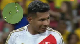 Así fue el gol de Edison Flores que fue anulado por posición adelantada en el Perú vs Brasil