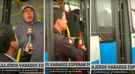 Reportero de Latina informaba sobre paro, pero se quedó atrapado en bus que siguió su ruta: "Se marchó"