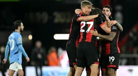 Manchester City cayó ante Bournemouth por 2-1 y cedió el primer puesto de la Premier a Liverpool