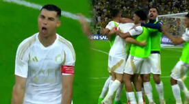 Cristiano Ronaldo y el potente remate para gol de Al Nassr ante Al Ittihad de Benzema