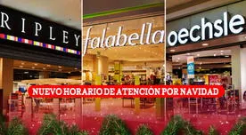 ¿Cuál será el horario de atención en Ripley, Falabella y Oechsle el 25 de diciembre?