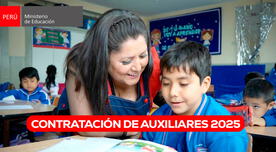 Contratación de Auxiliares 2025: cómo postular y fechas de inscripción vía Minedu