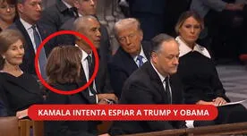 ¡Escándalo al descubierto! Kamala Harris intenta husmear en la conversación entre Donald Trump y Barack Obama