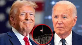 Trump impacta al realizar esta acción con la BANDERA estadounidense tras MEDIDA de Biden y muerte de Carter