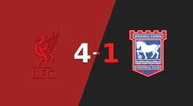 Resumen: Ipswich Town cayó ante Liverpool con dos goles de Cody Gakpo