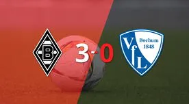 Resumen: B. Mönchengladbach fue imparable y goleó 3 a 0