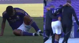 Wilder Cartagena salió lesionado en amistoso de Orlando City: cámara revela su reacción