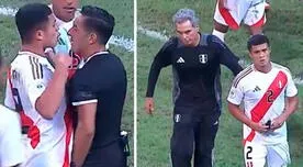 Jugador peruano encaró al árbitro por expulsarlo y 'Chemo' entró a la cancha para sacarlo