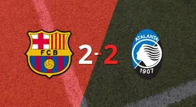 Resumen: Barcelona y Atalanta firman un empate en dos