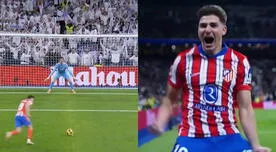 ¡Silencio en el Bernabéu! Julián Álvarez le pegó a lo Panenka y puso el 1-0 de Atlético Madrid