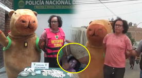 Policía disfrazado del 'Capibara del Amor' captura a vendedor de droga: "Tu regalo" - VIDEO