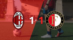 Resumen: Feyenoord clasificó a Octavos de Final a pesar de empatar ante Milan