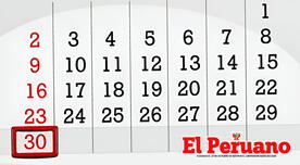 ¿El 30 de junio será día no laborable tras feriado del Día de San Pedro y San Pablo? Esto dice El Peruano ¿El 30 de junio será día no laborable tras feriado del Día de San Pedro y San Pablo? Esto dice El Peruano