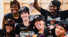 Caitlin Clark y su alocado festejo repleto de cerveza tras ganar su primer título con Indiana Fever en la WNBA 2025