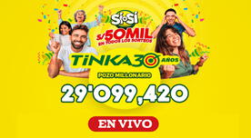 Resultados La Tinka HOY, domingo 20 de julio: número ganador del Pozo Millonario de más de 29 millones soles