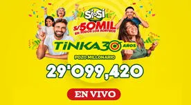 RESULTADOS La Tinka de hoy, domingo 20 de julio: Últimos NÚMEROS GANADORES del pozo millonario RESULTADOS La Tinka de hoy, domingo 20 de julio: Últimos NÚMEROS GANADORES del pozo millonario