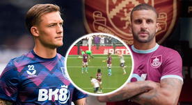 Oliver Sonne recibió firme reclamo de Kyle Walker tras gol de Tottenham a Burnley - VIDEO