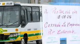 Importante empresa de transportes que circula en San Martín de Porres y Callao suspende su servicio Importante empresa de transportes que circula en San Martín de Porres y Callao suspende su servicio