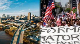 Protestas en Virginia: un grupo de manifestantes mostraron su rechazo a ICE por realizar este evento Protestas en Virginia: un grupo de manifestantes mostraron su rechazo a ICE por realizar este evento