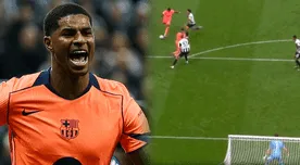¡Una pintura! Rashford anotó un golazo de larga distancia para el 2-0 de Barcelona sobre Newcastle