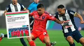 Prensa chilena impacta al revelar la "sorpresa" que prepara U de Chile para vencer a Alianza Lima