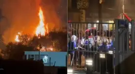 Lo último: Banderazo de la U de Chile termina en incendio previo al duelo con Alianza Lima