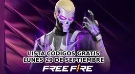 Códigos de Free Fire para canjear objetos GRATIS este lunes 29 de septiembre: LISTA COMPLETA