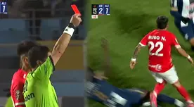 ¡Con dos menos! Eryc Castillo fue expulsado por fuerte entrada contra Cristian Neira