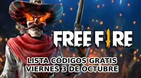 Códigos Free Fire del viernes 3 de octubre, para canjear premios y recompensas