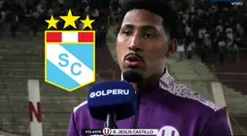 Jesús Castillo dio firme calificativo al partido contra Sporting Cristal: "Un..." Jesús Castillo dio firme calificativo al partido contra Sporting Cristal: "Un..."