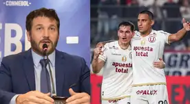 Alejandro Domínguez, presidente de la Conmebol, le da una gran noticia a Universitario - VIDEO Alejandro Domínguez, presidente de la Conmebol, le da una gran noticia a Universitario - VIDEO
