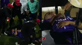 Kevin Quevedo fue retirado en ambulancia tras chocar con Carbajal y su estado preocupa en Alianza
