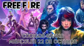 Códigos Free Fire HOY, miércoles 22 de octubre: diamantes, skins y objetos GRATIS en el Battle Royale Códigos Free Fire HOY, miércoles 22 de octubre: diamantes, skins y objetos GRATIS en el Battle Royale