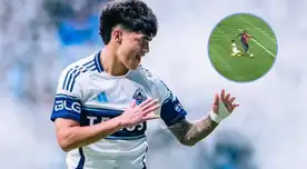 Kenji Cabrera anotó en la goleada del Vancouver por la MLS y lo celebra junto a Thomas Müller