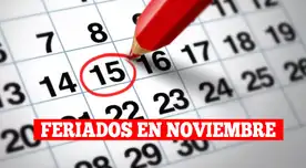 ¿Qué días son feriados en noviembre 2025? Conoce lo que indica El Peruano