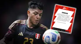 Joao Grimaldo fue desconvocado de la selección peruana y no jugará los amistosos: "Luego de..." Joao Grimaldo fue desconvocado de la selección peruana y no jugará los amistosos: "Luego de..."