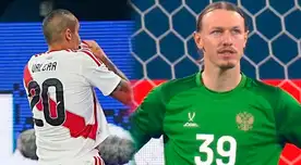 Portero de Rusia, Safonov, decidió dejar la concentración tras recibir gol de Alex Valera Portero de Rusia, Safonov, decidió dejar la concentración tras recibir gol de Alex Valera