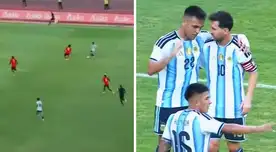 ¡Con asistencia de Lionel Messi! Gol de Lautaro Martínez para el 1-0 de Argentina ante Angola - VIDEO