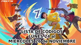 Canjea estos códigos de Free Fire gratis hoy: premios del lunes 24 al miércoles 26 de noviembre