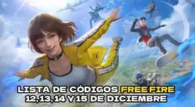 Códigos Free Fire del 12 al 15 de diciembre: armas, skins y diamantes GRATIS para el Battle Royale Códigos Free Fire del 12 al 15 de diciembre: armas, skins y diamantes GRATIS para el Battle Royale