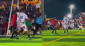 Cueva tiró un codazo a jugador que será su compañero en Juan Pablo II y casi se van a los golpes