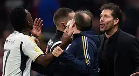 Simeone encaró a Vinicius Jr en pleno Real Madrid vs Atlético Madrid: "Te va a echar Florentino" Simeone encaró a Vinicius Jr en pleno Real Madrid vs Atlético Madrid: "Te va a echar Florentino"