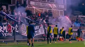 Explotó pirotecnia cerca de los jugadores de Alianza Lima en pleno partido ante Colo Colo - VIDEO