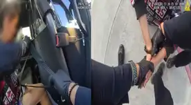 ¡CUIDADO con mujer que ATERRORIZA Walmart de Irvine! Ladrona robó en escuela de California y arresto fue grabado en VIDEO