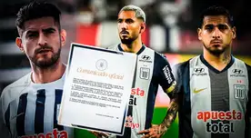 Alianza Lima emitió comunicado oficial para anunciar decisión contra Zambrano, Peña y Trauco